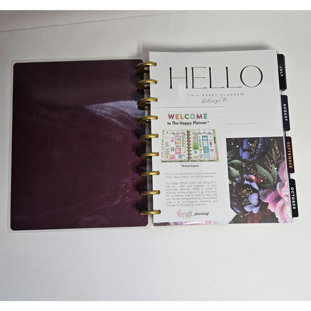 Happy Planner Surround Yourself with Beauty Classic Vertical 18 Mo July2021-2022 - Picture 3 of 6